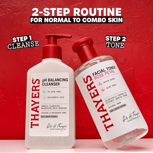THAYERS pH Balancing Daily Cleanser, Face Wash with Aloe Vera, Gentle and Hydrating Skin Care for Dry, Oily, or Acne Prone Skin, 8 FL Oz.