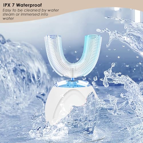 360 Ultrasonic Toothbrush, Automatic Toothbrushes Auto Sonic Tooth Brush, Teeth whitening Brush with Timer & Wireless Charging 360° Ultrasonic Electric Toothbrush for Adult