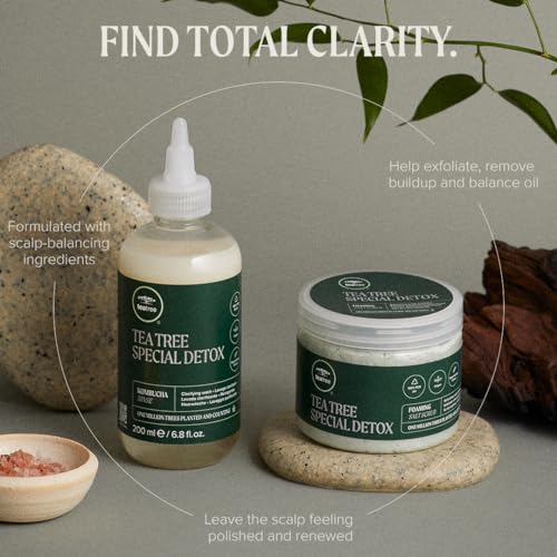 Tea Tree Special Detox Foaming Salt Scrub, Exfoliates, Refreshes Scalp, For All Hair Types, 6.5 oz.