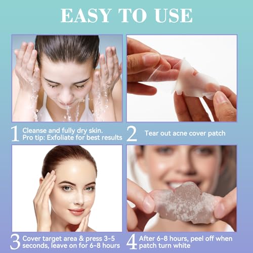 Nose Pore Patches, Hydrocolloid Nose Patches, Targets Pimple, Pores & Oil (10 Pack)