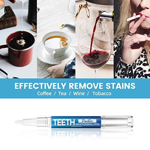 Teeth Whitening Pen 4+1(5 Pack), 70+ Treatments, Use Twice a Day Up to 1-6 Shade Whiter in 1-2 Weeks, 4 Whitening Pens plus 1 Desensitizing Pen, Effective, Painless and Enamel Safe Teeth Whitening Gel