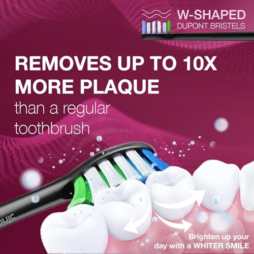 Wagner Stern The Ruby Red Edition ultrasonic whitening Electric Toothbrush Features Five Brushing Modes, Eight Soft Brush Heads, and a Premium Travel case.