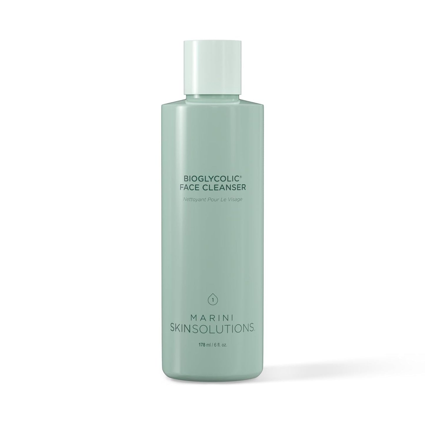 Marini SkinSolutions Bioglycolic Face Cleanser - Gentle Resurfacing Facial Wash with Glycolic Acid - Non Foaming, Non Irritating - Cruelty Free - Made in the USA - 6 fl oz