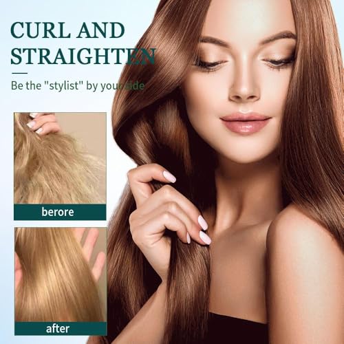 2026 New Mini Curling Iron for Short Hair, 2 in 1 Mini Curling Wand & Flat Iron Hair Straightener, Dual-Purpose Curling Iron, Portable Travel Curling Wand Hair Straightener (Light Purple)