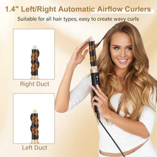 JAMIEWIN 8 in 1 Hair Dryer Brush Set, Detachable Hot Air Wrap Hair Styler with 110,000 RPM High-Speed, Fast Drying - NO Heat Damage Blow Dryer Brush for Curling, Volumizing, and Straightening