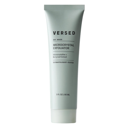 Versed Day Maker Microcrystal Exfoliating Cleanser - Creamy Facial Wash Helps Clear Dead Skin Cells - Microcrystalline, Biodegradable Alternative to Microbeads - Vegan (3 fl oz)