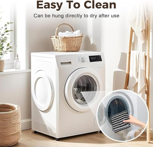 ZIVWAGX Blissal Exfoliating Shower Towel, 2-in-1 Exfoliating Towel, Premium Scrub Wash Cloth for Body Face, Blissal Exfoliating Towels-Body Scrubber with 2 Sides for All Skin Types (Black) (Black)