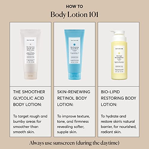 Naturium The Smoother Glycolic Acid Body Lotion, Resurfacing & Exfoliating Treatment, with 10% Glycolic Acid, 8 oz