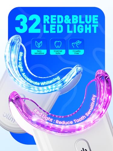 Teeth Whitening Kit for Sensitive Tooth: Professional Whitening Gel Pens Strips Dental kit, 32X LED Light White Personal Care Products, 35% Carbamide Peroxide Whitener, Beauty Tools for Home