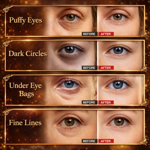 Retinol Eye Stick Balm, Under-Eye Moisturizing Balm with Vitamin A & Hyaluronic Acid, Solid Cream for Smoother-Looking Skin & Dryness, Daily Skincare for Men & Women