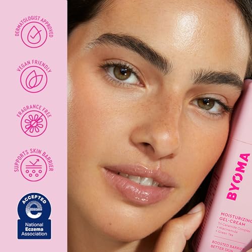 BYOMA Moisturizing Gel Cream - Barrier Repair Cream/Gel Face Lotion with Niacinamide and Green Tea - Ceramide Face Moisturizer for Dry Skin - Alcohol Free, Oil Free Face Moisturizer - 1.69 fl. oz