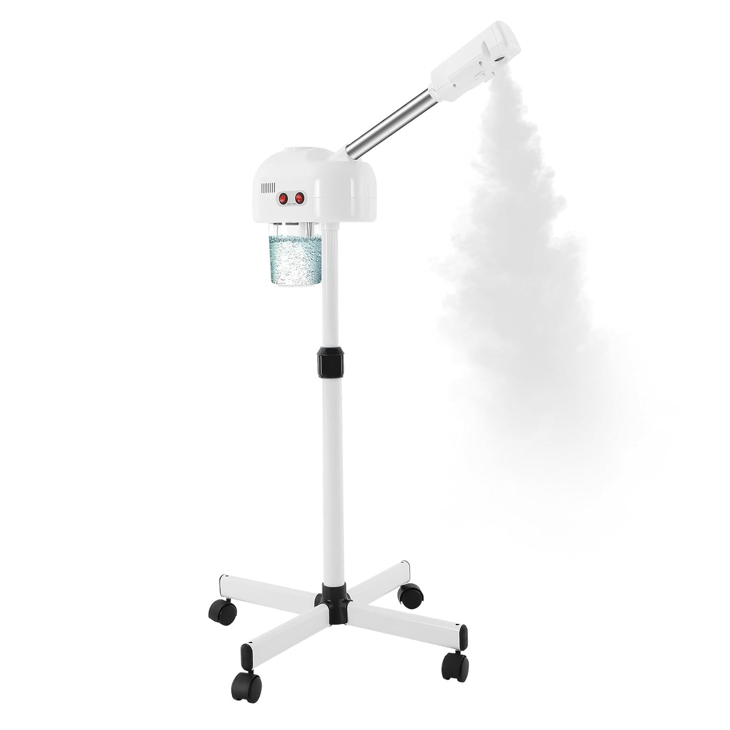 Professional Ozone Facial Steamer on Wheels, Adjustable Height, 360° Rotatable Nozzle, for Home and Salon