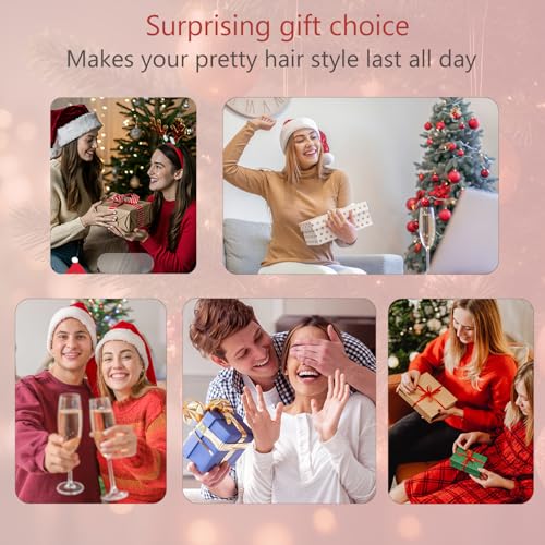 5 in 1 Curling Iron Brush Set with Thermal Brush and 4 Interchangeable Ceramic Curling Wand(0.5”-1.25”), Fast Heating, Dual Voltage, Include Glove