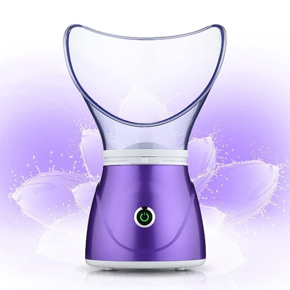 Facial Steamer,Nano Ionic Face Steamer for Home Facial,Face Sauna Spa Sinuses Moisturizing Cleansing Pores for for Women Moisturizing Home SPA (Blue) (Purple-1)
