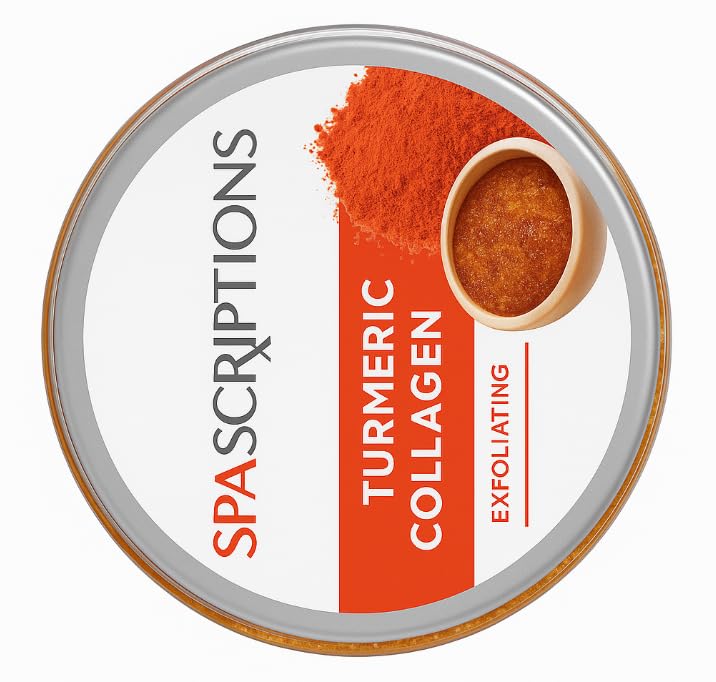 Turmeric & Collagen Body Scrub with Brown Sugar & Vitamin E – Exfoliating Scrub for Glowing Skin – Deep Cleansing, Polishing & Softening Formula – Natural Skincare for Body & Face (21 oz, Turmeric)