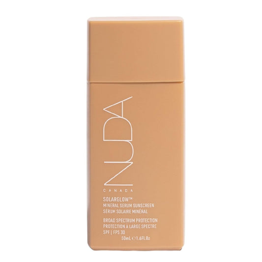 Nuda SolarGlow Mineral Serum Sunscreen | SPF 30 Broad-Spectrum Zinc Oxide Mineral | Non Comedogenic Face for Sensitive Skin | Reef-Friendly Mineral Sunscreen for Face, (50 mL)