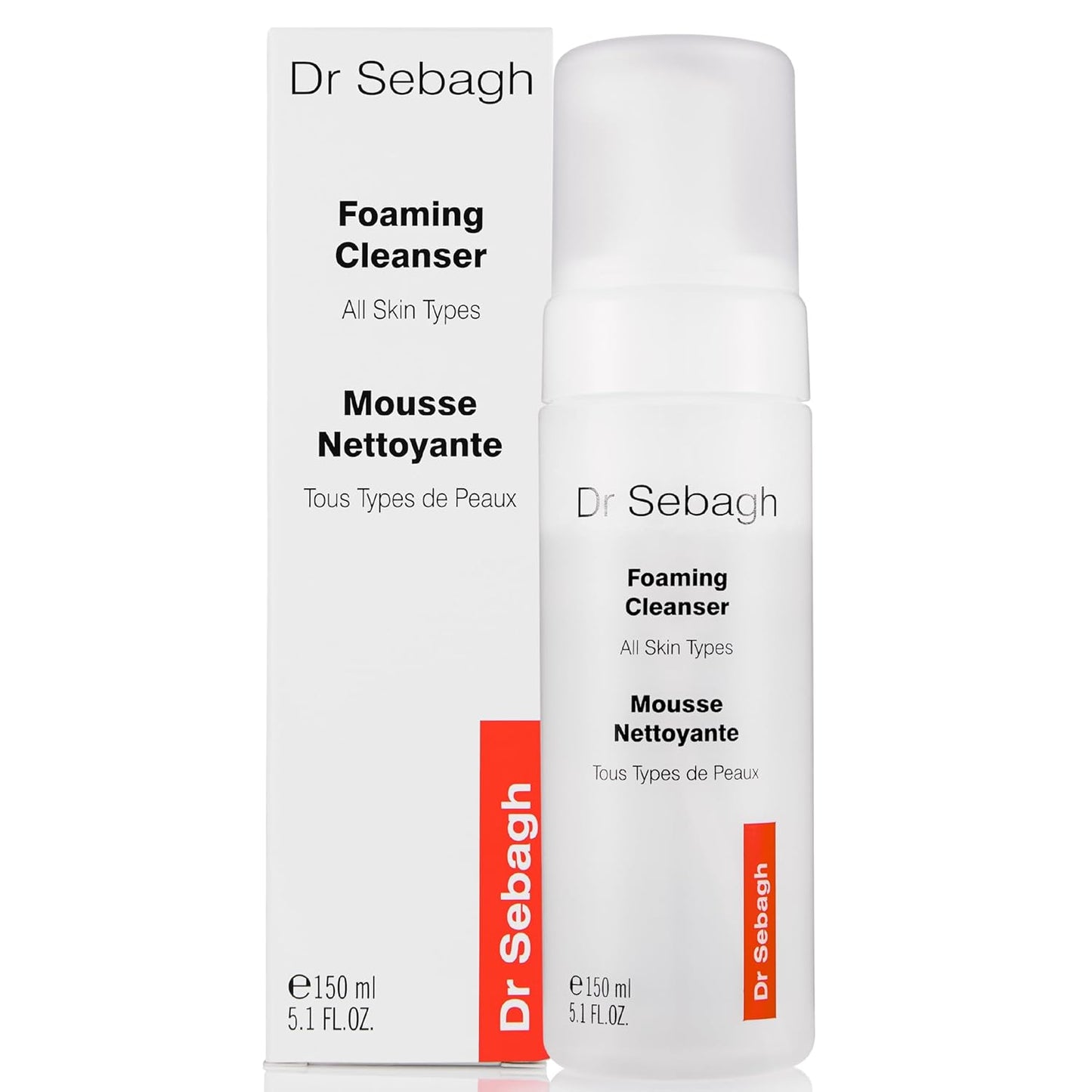 Dr Sebagh 2-in-1 Toner & Cleanser (5.1 fl oz) - Gentle Face Wash - Deep Pore Cleanser & Makeup Remover - Foam Cleanser for Oily Skin - Award-Winning