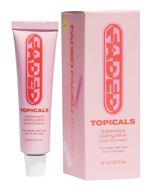 Topicals Faded Brightening and Clearing Serum | Reduces Discoloration, Scars, and Spots | Contains Kojic Acid and Niacinamide |Dermatologist-tested, Cruelty-Free (0.5 Fl Oz)