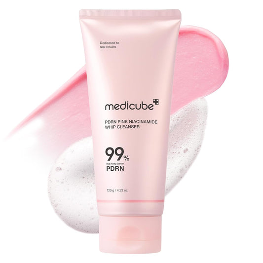 medicube Facial Cleanser PDRN Marshmallow Whip Cleanser | Deep Cleansing Foam for Pore Care, Uneven Skin Tone with Salmon DNA PDRN | Hydrating & Nourishing Gentle Cleanse | Korean Skincare, 4.23 oz
