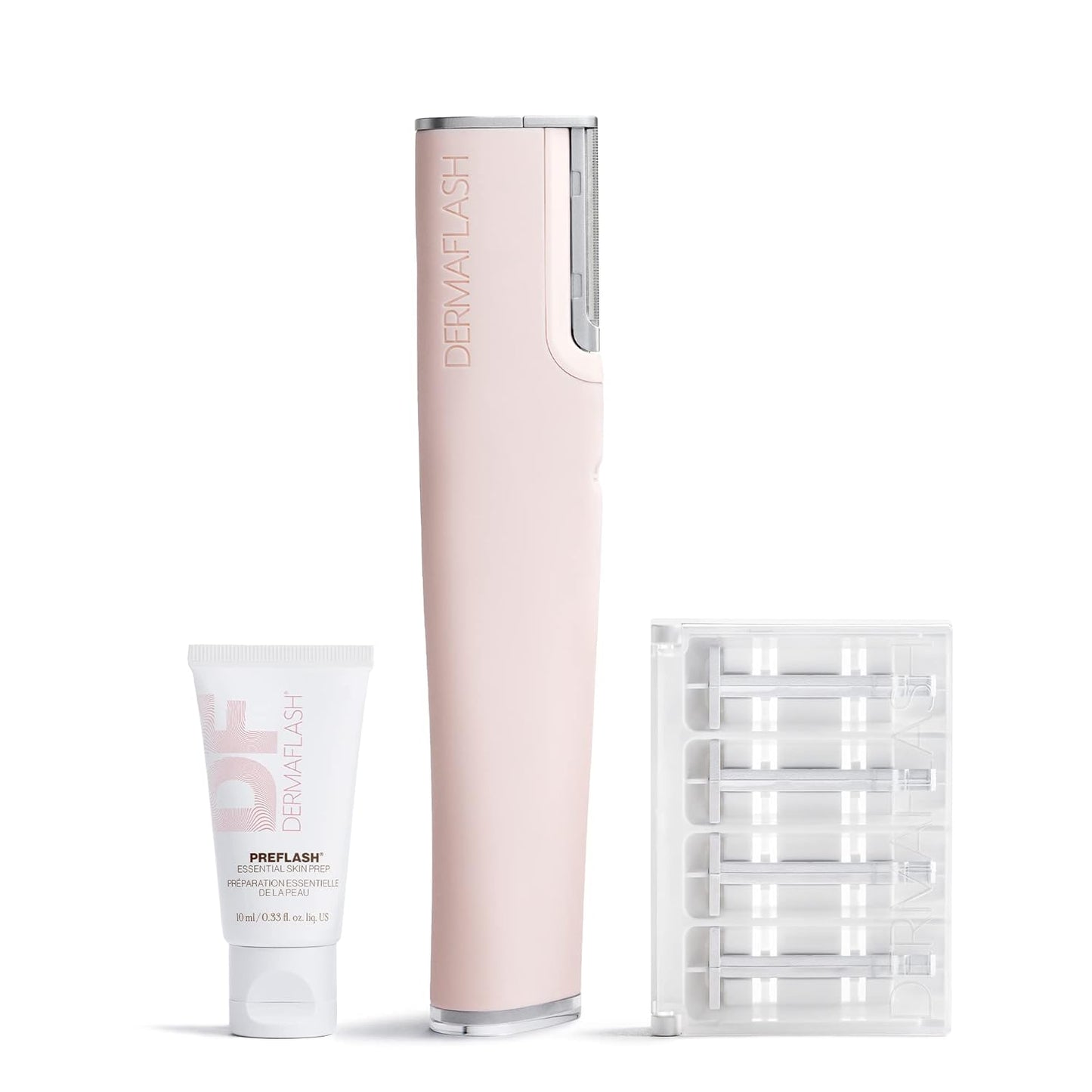 DERMAFLASH LUXE+ Sonic Dermaplaning Tool for Face Peach Fuzz Removal, Anti-Aging and Exfoliation