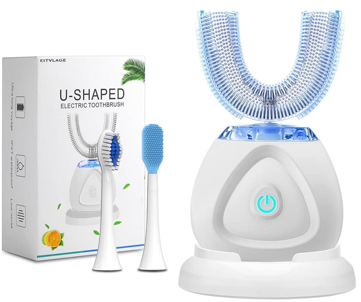 360 Ultrasonic Toothbrush, Automatic Toothbrushes Auto Sonic Tooth Brush, Teeth whitening Brush with Timer & Wireless Charging 360° Ultrasonic Electric Toothbrush for Adult