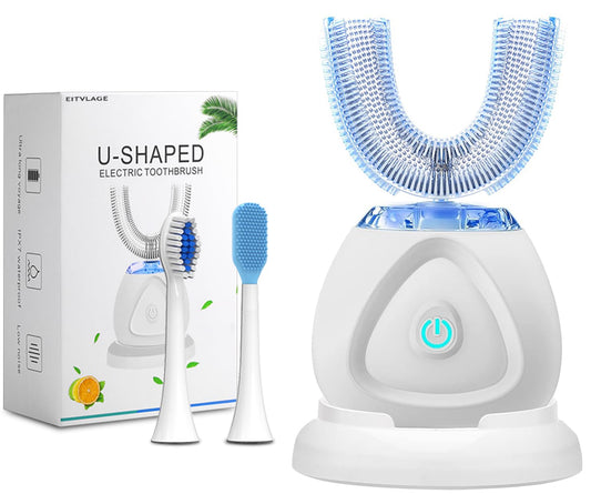 360 Ultrasonic Toothbrush, Automatic Toothbrushes Auto Sonic Tooth Brush, Teeth whitening Brush with Timer & Wireless Charging 360° Ultrasonic Electric Toothbrush for Adult