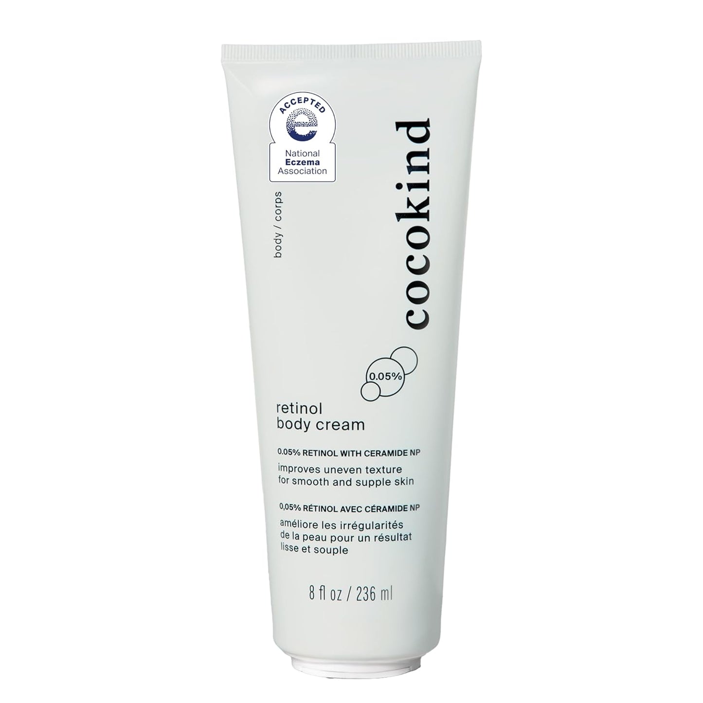 Cocokind Retinol Body Cream, Youthful Body Skin Treatment, All Skin Types including Sensitive Skin, Fragrance Free, Cruelty Free, Vegan, 8 fl oz