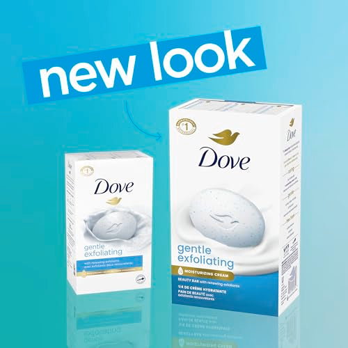 Dove Beauty Bar Gentle Exfoliating With Mild Cleanser 6 Bars More Moisturizing Than Bar Soap For Softer And Smoother Skin 3.75 oz