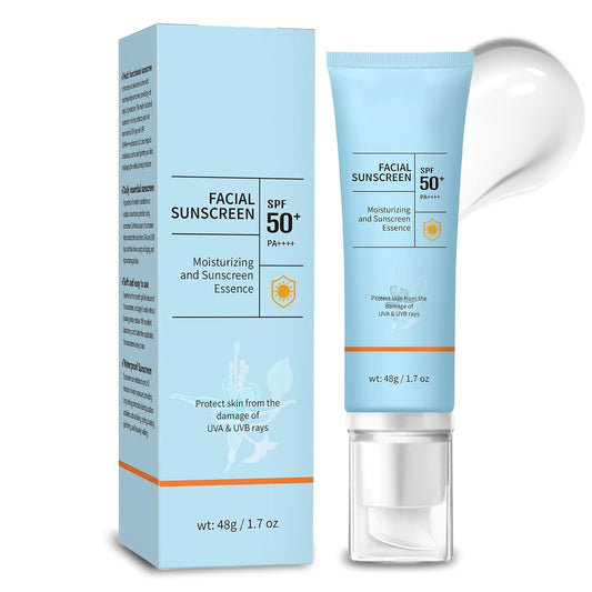 Clear Face Sunscreen SPF 50 Oil-Free, Non-Greasy Facial Sunscreen for Sensitive Skin & Acne-Prone, Hydration, Broad Spectrum UVA/UVB, Water-Resistant 80 Min, No White Cast, Reef-Safe & Vegan (1)