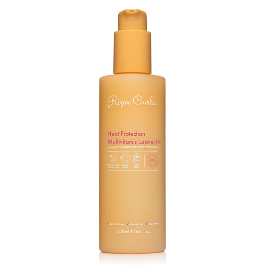 Rizos Curls Multivitamin Leave-In Heat Protection Up to 450°F – Strengthen, Repair & Add Shine to Straight, Wavy, Curly, Coily Hair Types 1a–4c – Sulfate & Paraben Free