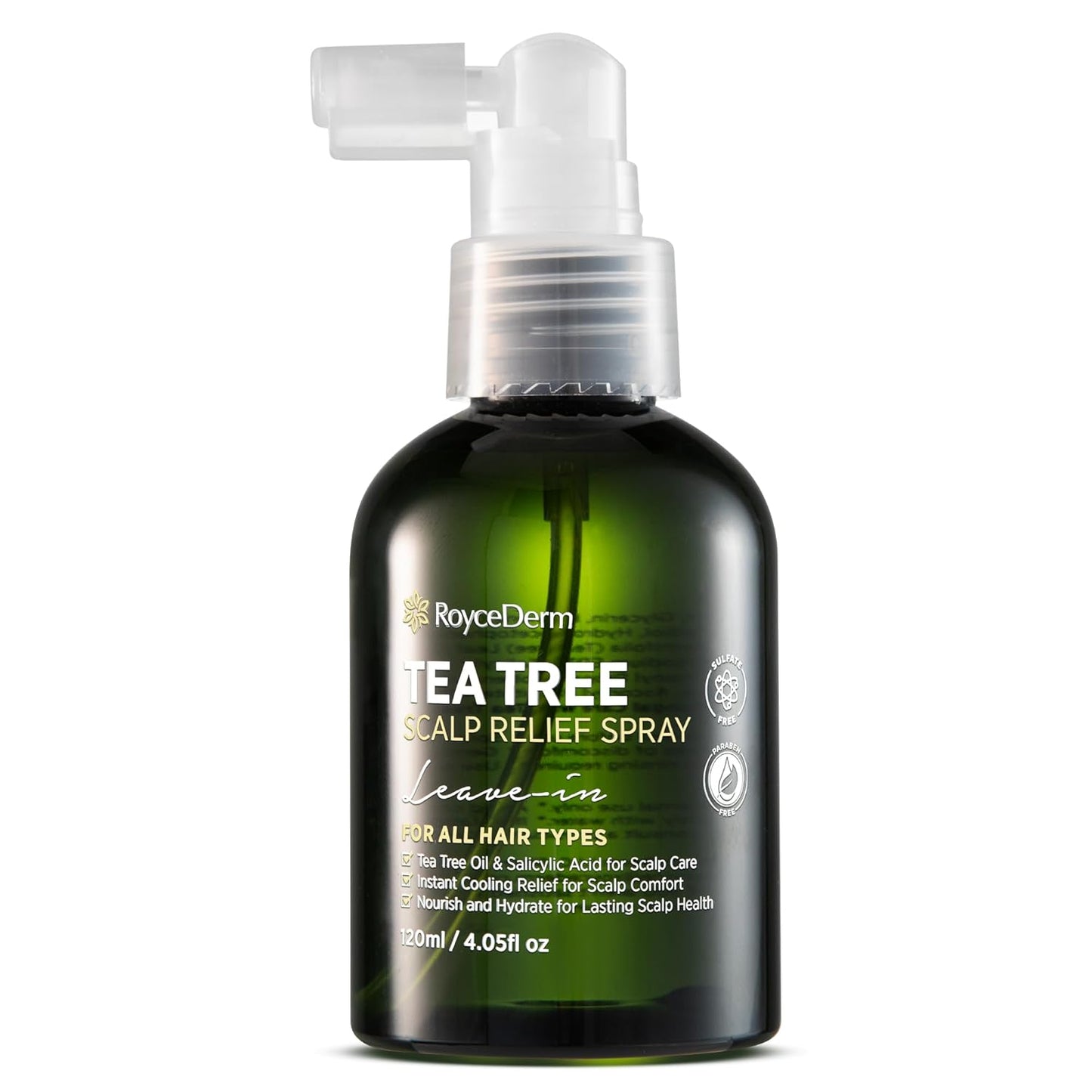 RoyceDerm Tea Tree Scalp Relief Spray - for Comfort, Hydration, and Balance - Conditioning Support for Women & Men