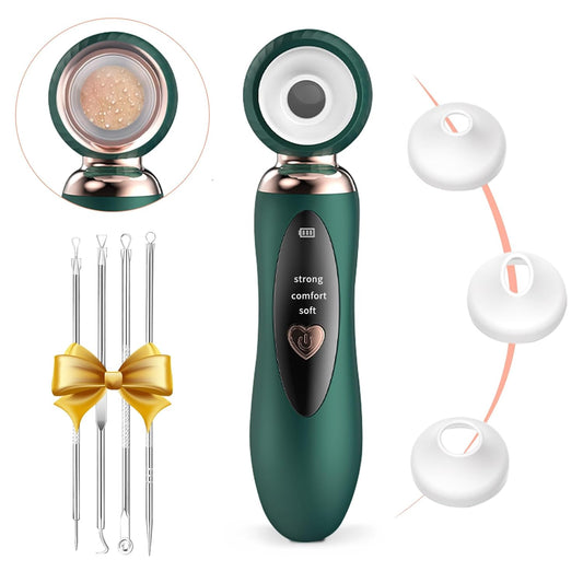 2025 Blackhead Remover Pore Vacuum, Visual Rechargeable Blackhead Vacuum Facial Pore Cleaner-3 Suction Soft Silicone,3 Probes,USB Kit Electric Acne Extractor Tool for Adult