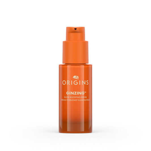Origins GinZing Glow-Boosting Vitamin C Serum with Caffeine & Ginseng | Smoother Skin & Less Visible Pores, 1 Fl Oz