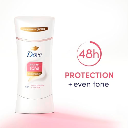Dove Even Tone Antiperspirant Deodorant Stick Peach Blossom & Rice Milk 3 Count 2.6 oz