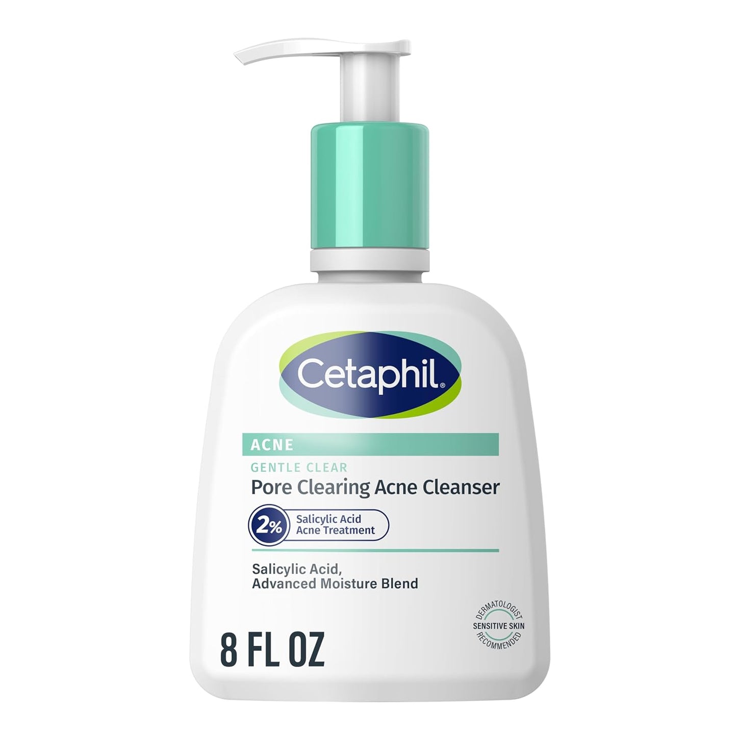 Cetaphil Gentle Clear Pore Clearing Acne Cleanser, Foaming Gel Cleanser for Sensitive, Acne-Prone Skin, 8 Fl Oz Pump Bottle, 2% Salicylic Acid, Gently Exfoliates, Dermatologist Recommended Brand