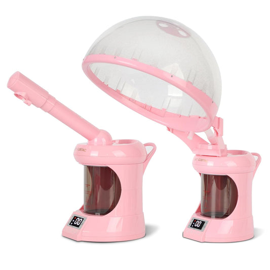 2-in-1 Hair and Facial Steamer with Extendable Arm,Face Steamer for Deep Cleaning,Hair Steamer Humidifier for Deep Conditioning,Tabletop Steamer for Personal Care Use at Home