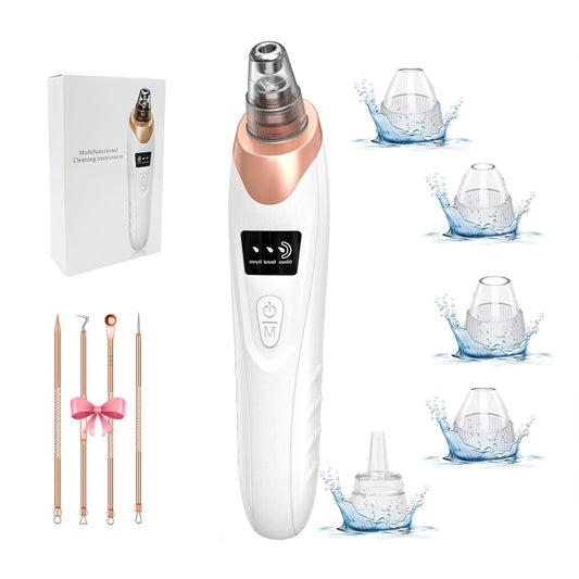 2025 Blackhead Remover Pore Vacuum,Facial Pore Cleaner-5 Suction Power,5 Probes,USB Rechargeable Blackhead Vacuum Kit Electric Acne Extractor Tool for Adult