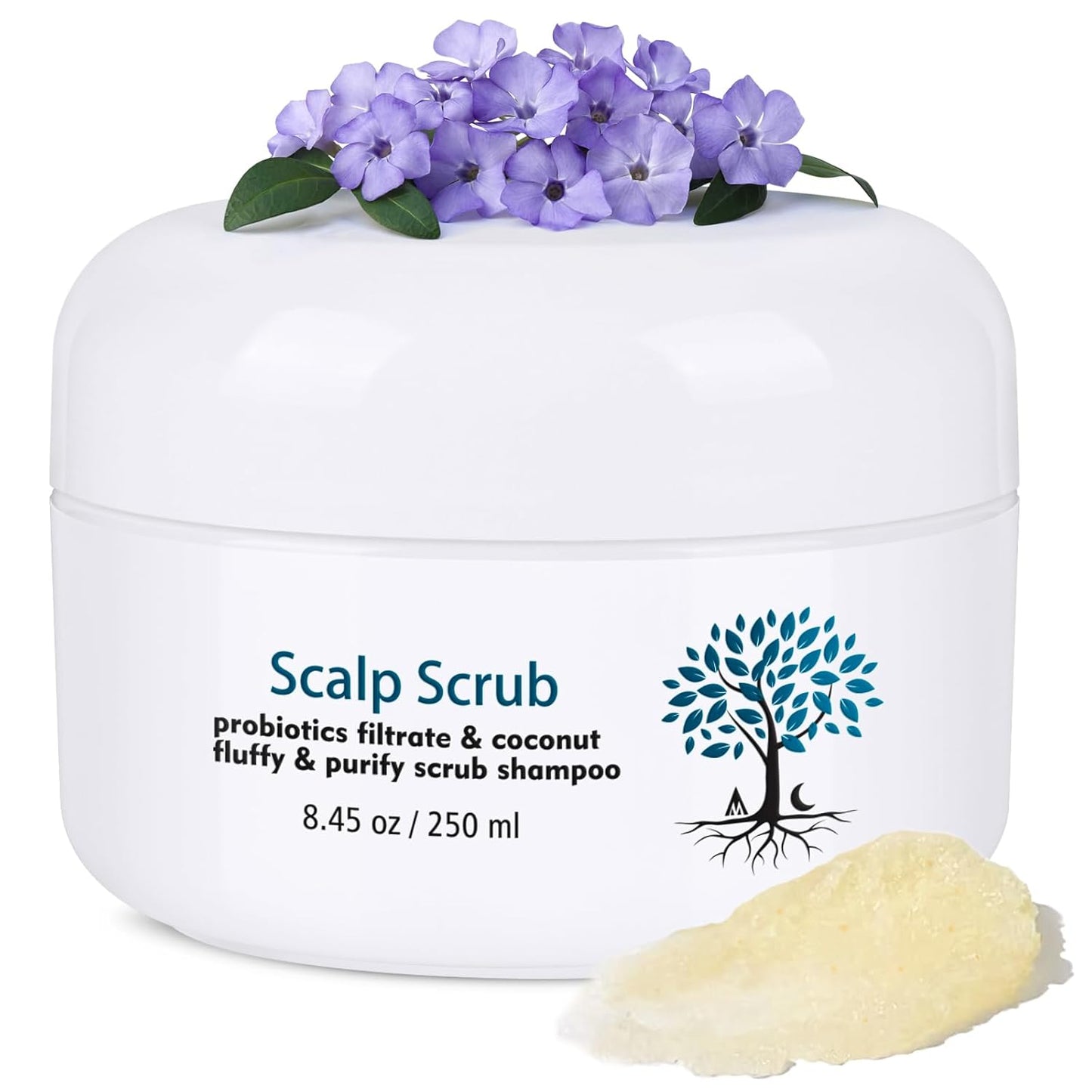 Scalp Scrub with Scalp Scrubber, Dry itchy Scalp & Dandruff Treatment, Scalp Exfoliator, Deep Cleans, Gentle Formula , 8.45 oz