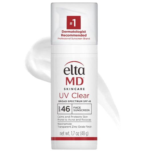 EltaMD UV Clear Face Sunscreen SPF 46, Oil-Free Sunscreen with Zinc Oxide, Dermatologist Recommended