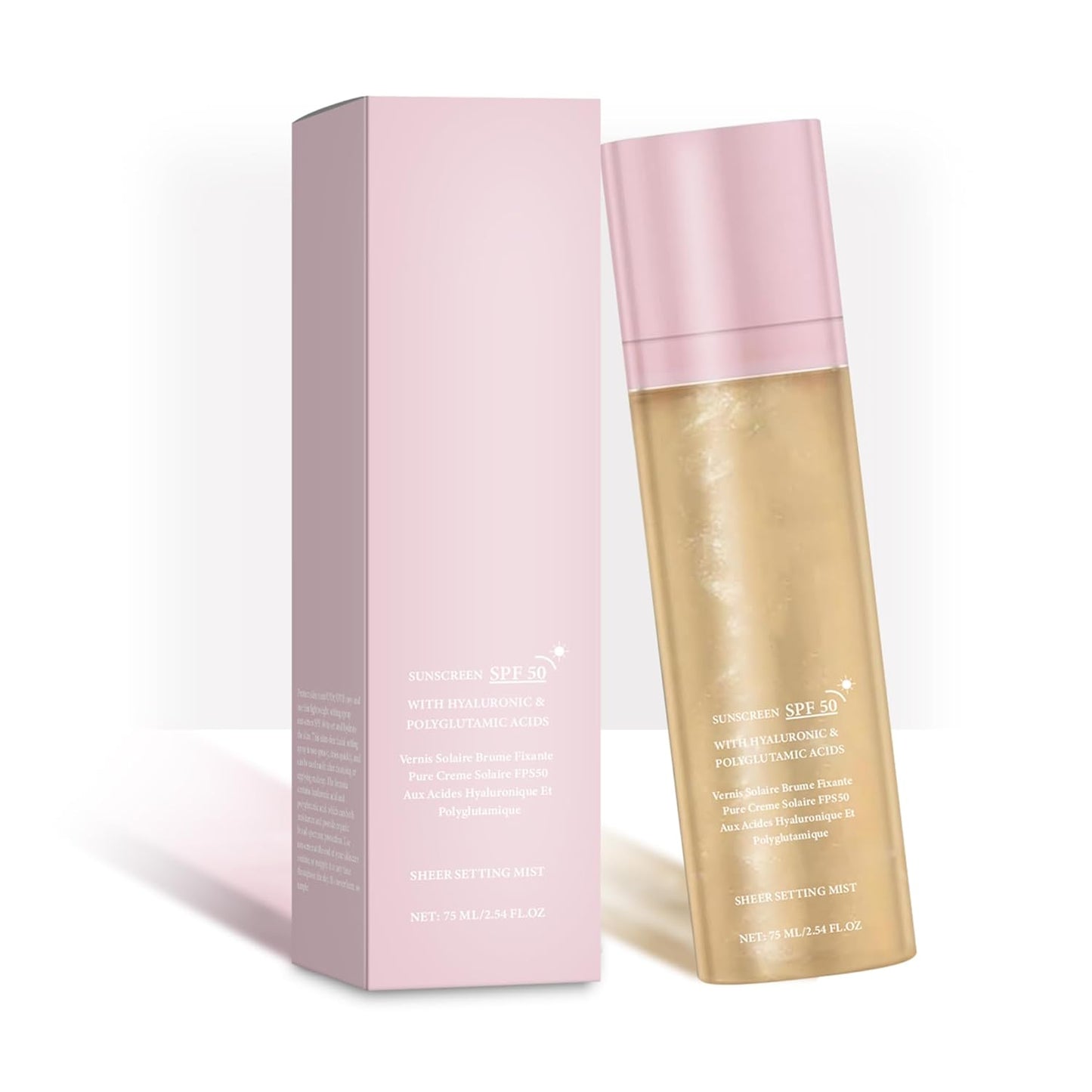 SPF Setting Spray for Face & Body - Sheer Sunscreen Mist SPF 50, Makeup-Friendly Setting Mist with Hydrating Glow, Reef-Safe & Non-Greasy for Beach, Wedding, Daily Wear (1)