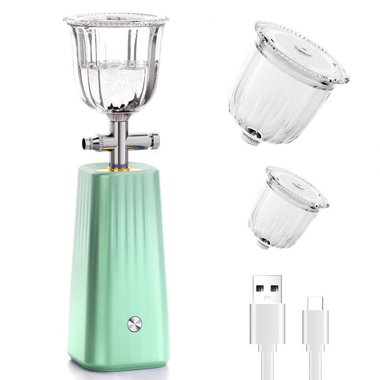 Nano Facial Mister – Portable Face Steamer with 0.3mm Mist, USB Rechargeable Atomizer for Deep Hydration, Use with Water or Toner – Mini Skincare & Makeup Mister for Travel and Daily Use