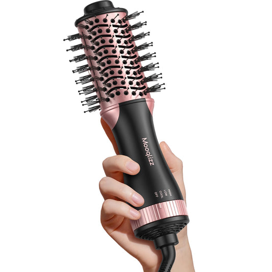 Travel Hair Dryer Brush, Mini Size Blow Dryer Brush with 2 Inch Ceramic Barrel, 4 in 1 Blow Dryer Brush for All Hair Types