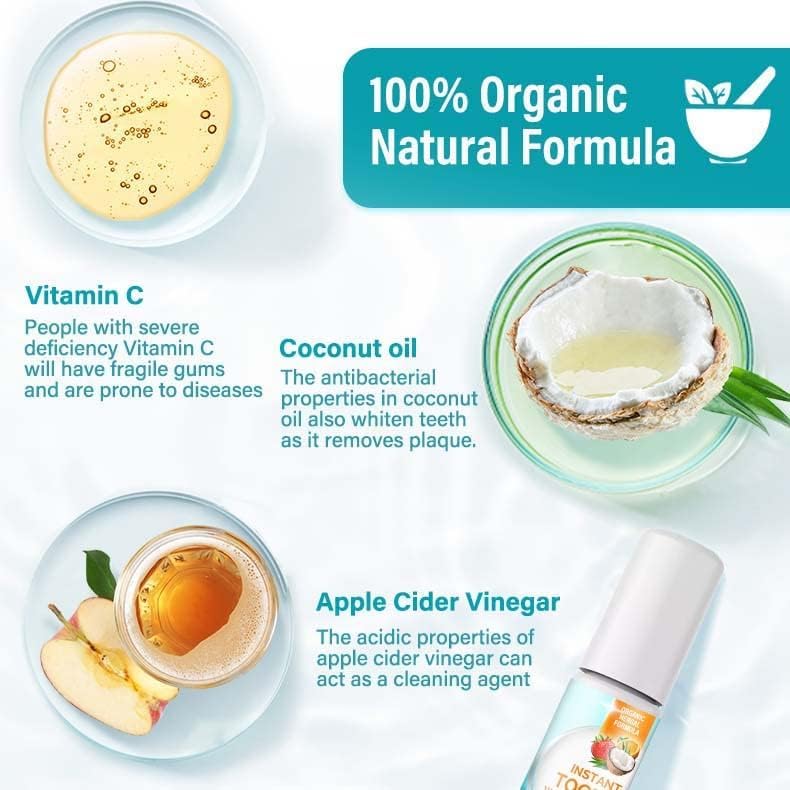 Tooth Paint - Instant Teeth Whitening Paint, Long-Lasting Brightness, Portable, Safe & Gentle, Get Confident Smile in Mins