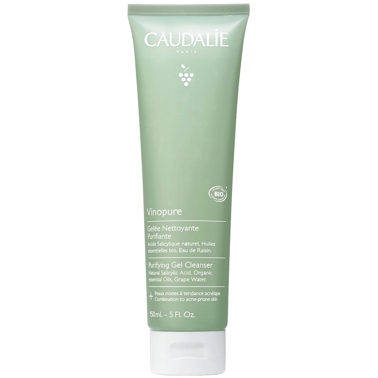 Caudalie Vinopure Salicylic Acid Cleanser, Pore Purifying Gel Cleanser - 150 mL