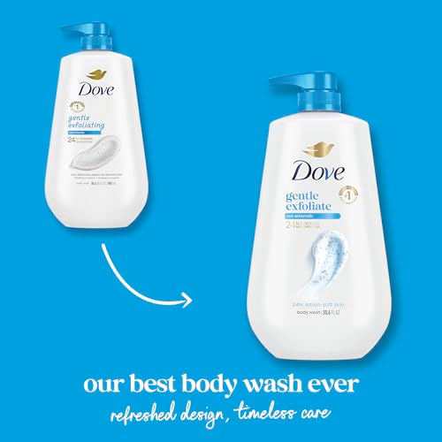 Dove Body Wash with Pump Gentle Exfoliate with Sea Minerals For 24hr Lotion-Soft Skin Moisturizing Skin Cleanser with No Sulfates No Parabens 30.6 oz