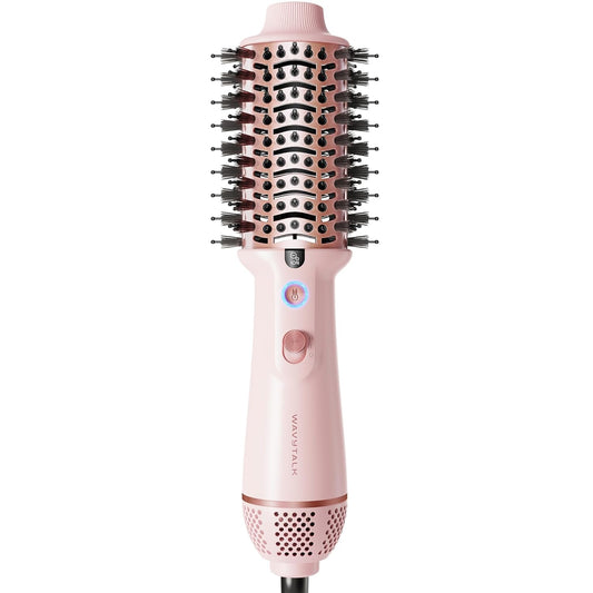 Wavytalk Dual Voltage Hair Dryer Brush for Europe and International Travel, 110V-240V Mini Jet Brush, Ionic Hair Dryer Brush Reduces Damage, Anti-Frizz Straight Hair, Curls and Blowouts, Volumizing
