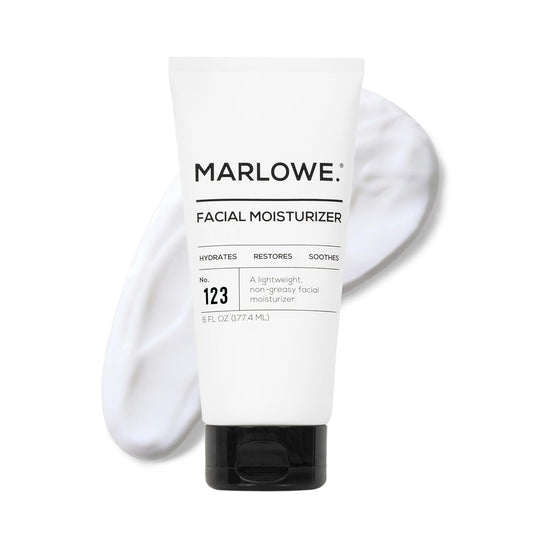 MARLOWE. No. 123 Facial Moisturizer 6 oz, Daily Face Lotion with Aloe Vera & Green Tea Extract, Hydrates, Nourishes, Restores & Soothes, Lightweight, Non-Greasy, Fresh Aloe Citron Scent