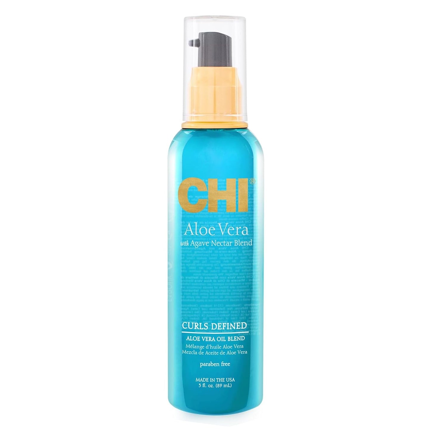 CHI Aloe Vera Oil, Add Strength, Shine & Moisture To Weak Hair, For Curly Hair Types, Sulfate, Paraben, & Cruelty-Free, 3 Oz.