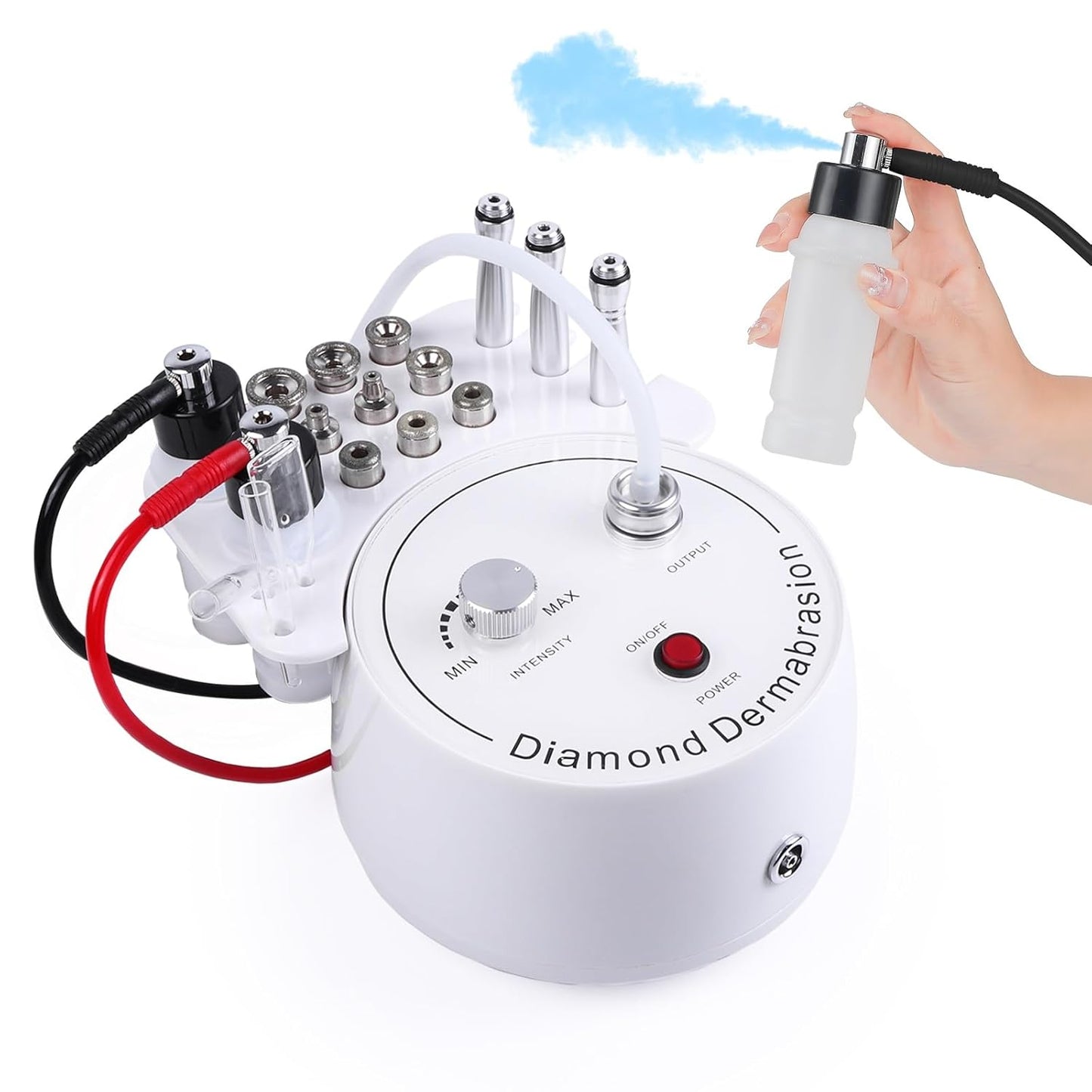 IeBilif Diamond Microdermabrasion Dermabrasion Machine Professional for Blackhead Removal, 3 in 1 Diamond Microdermabrasion Machine with Vacuum Spray, Home Use Facial Skin Care Dermabrasion Kit