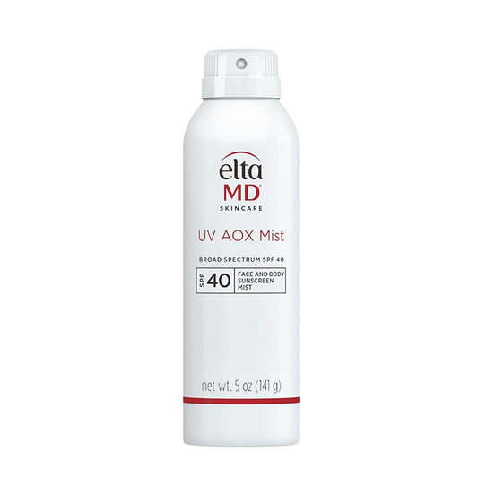 EltaMD UV AOX Mist Mineral Sunscreen Spray SPF 40, Broad Spectrum Face and Body Sunscreen with Zinc Oxide, 100% Mineral Active, Hydration Boost with Antioxidants, Moisturizer with SPF 40, 5 oz